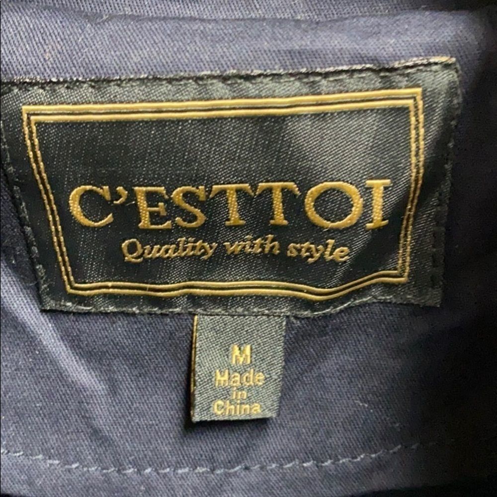 C’ESTTOI Navy Full-Zip-Snap Utility Jacket - Picture 4 of 8